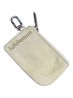 Lululemon Small Zipper Key Pouch in Light Beige